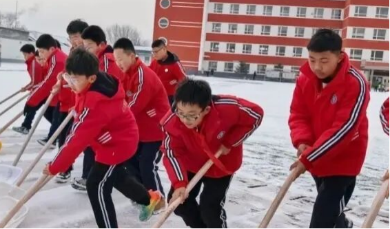 辽宁省锦州市凌海市雷锋小学关工委学雷锋纪念日开展清扫积雪志愿服务活动