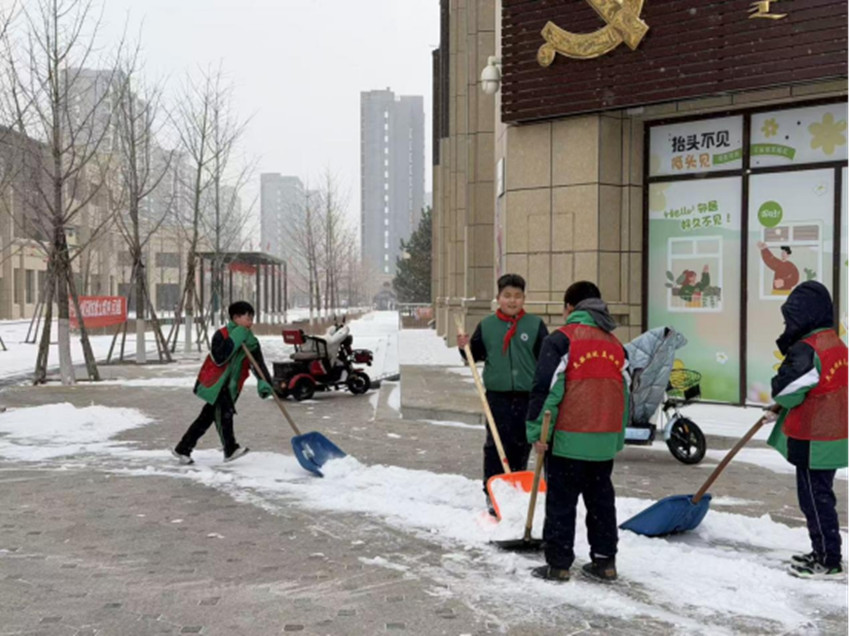 西城街道新景四季东社区、西城小学联合开展“雪落暖童心 劳动伴成长”活动照片3_副本.jpg
