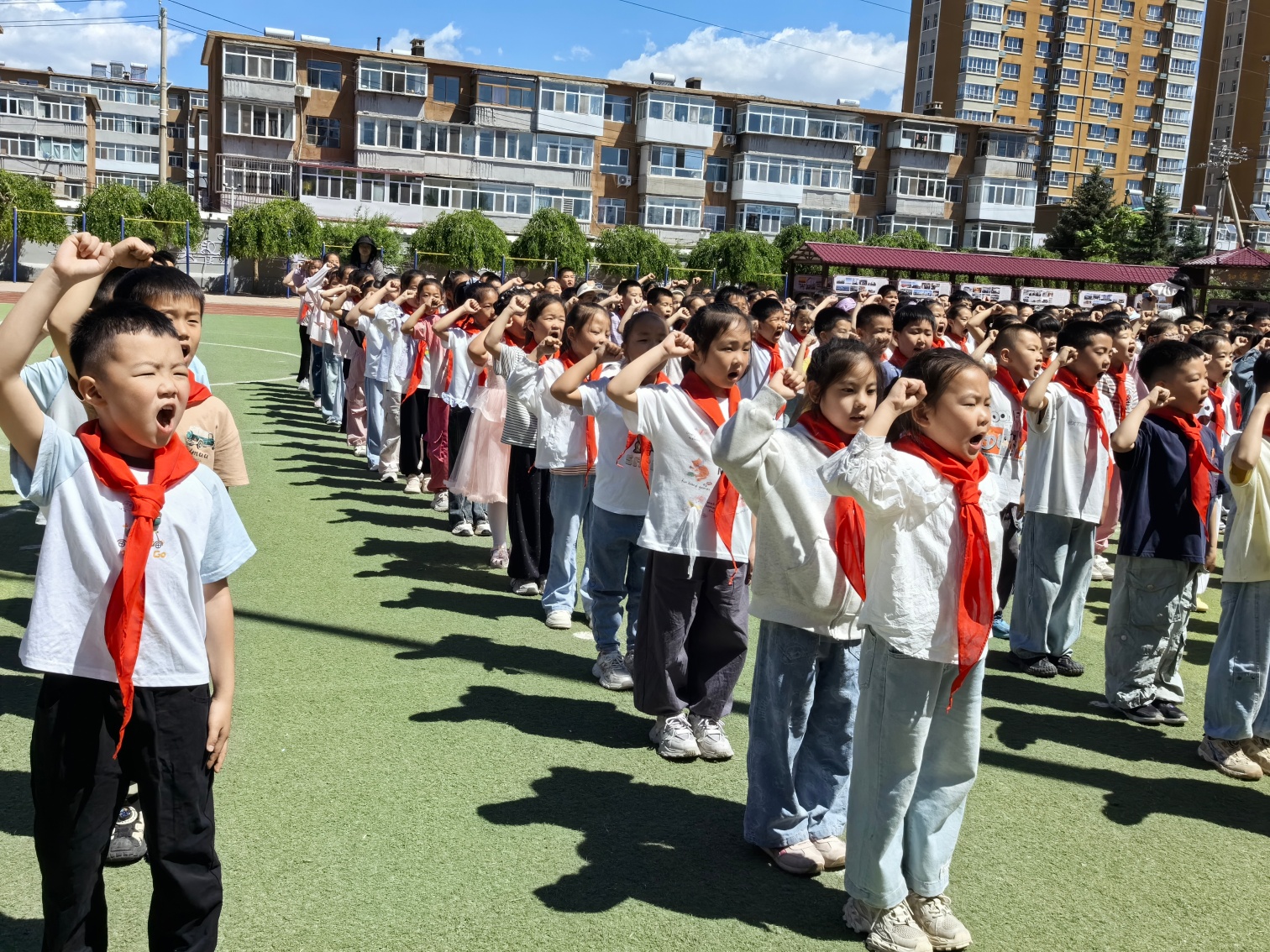 平矿二小“高举队旗跟党走，做新时代好少年”新生入队暨“五老”进校园活动照片6_副本.jpg