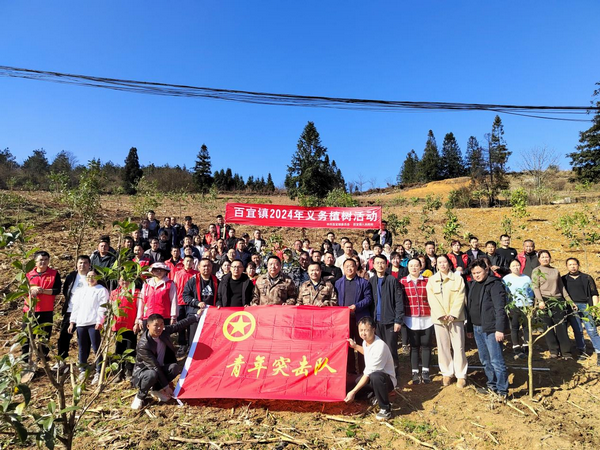 不负好春光 植树添绿忙 贵州省贵阳市乌当区百宜镇关工委开展春季植树活动