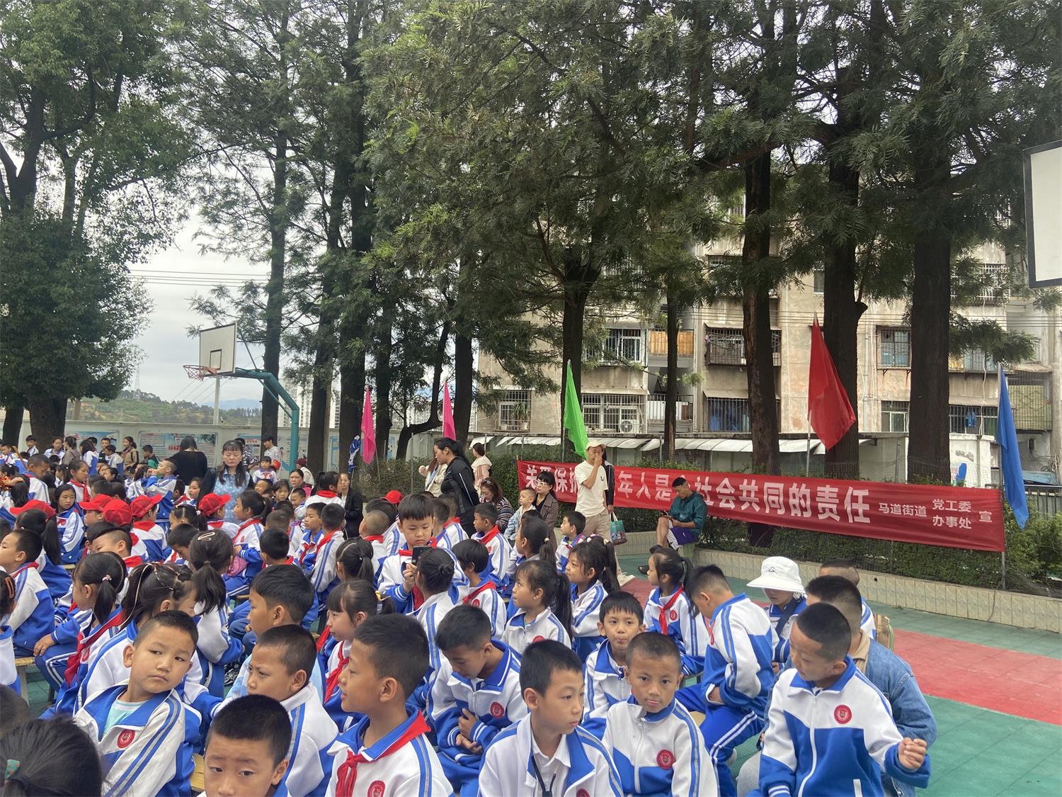 西昌市马道街道关工委开展未成年人关爱保护宣传活动
