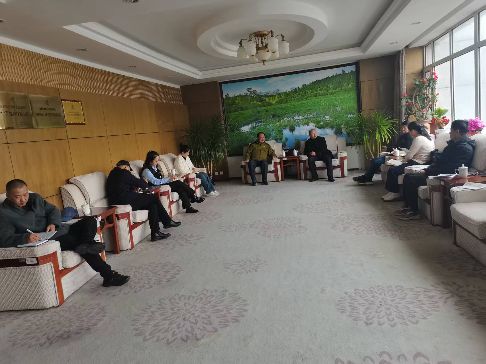 吉林省长白山关工委来池南区关工委工作调研