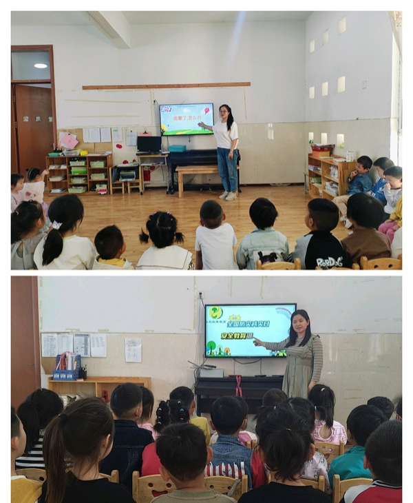 江苏省徐州市铜山区汉王镇刘庄幼儿园关工委开展“防震减灾，从我做起”主题教育活动