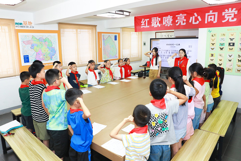 江阴市赤岸村校外辅导站举办“红歌嘹亮心向党”主题活动