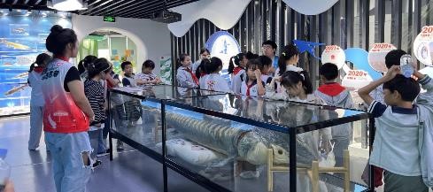 2.组织新市民子女“我到河西看建邺”，孩子们兴致勃勃地来到江心洲“南京长江江豚科教中心”.jpg